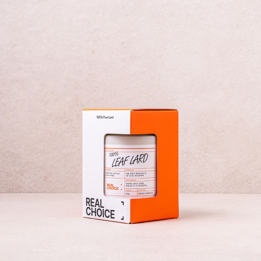 박스에 담긴 100% LEAF LARD